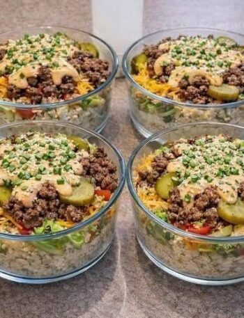 Big Mac Cheeseburger Protein Bowl
