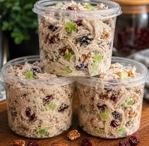 Creamy Cranberry Pecan Chicken Salad
