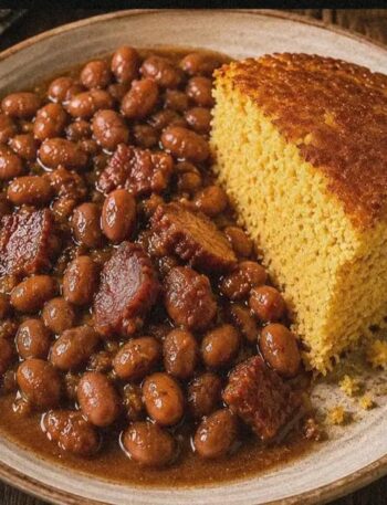 Cornbread and Beans Recipe ﻿